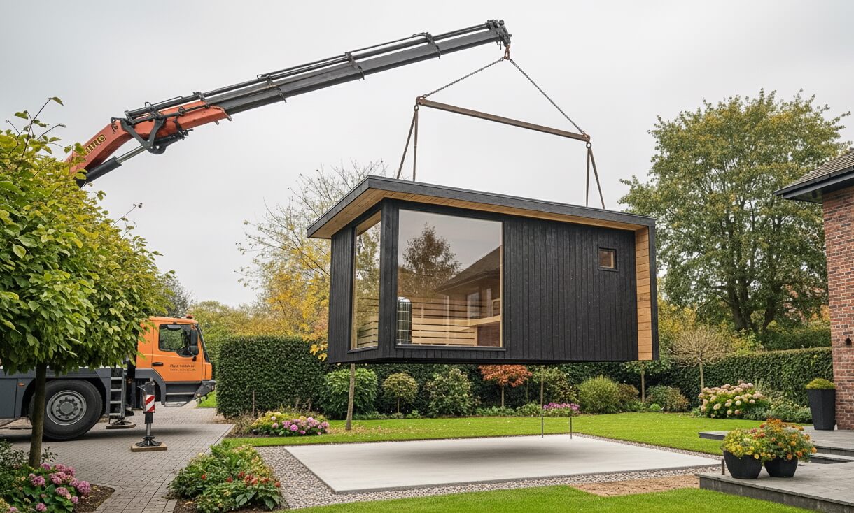 Planning Your Sauna Delivery: A Crane & Forklift Rental Guide - Topture