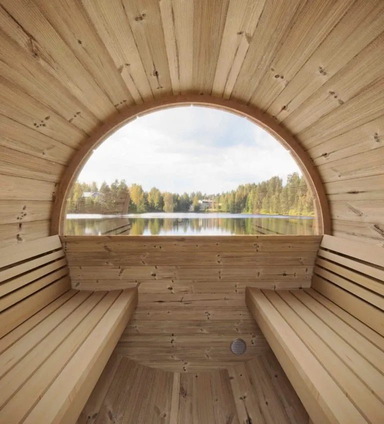 Barrel Sauna with Window - Topture