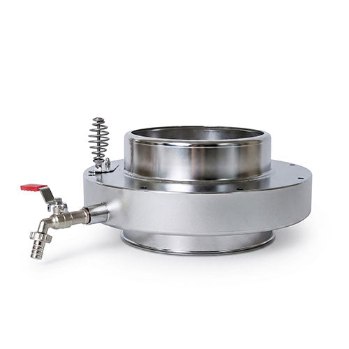 SaunaLife Titan SL1 water tank, a stainless-steel ring with a spigot and fill opening