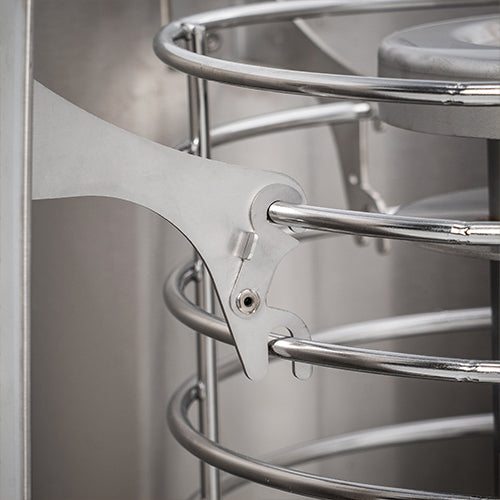 Close-up of the clip that attaches the Titan SL1 heat shield to the stone basket rings
