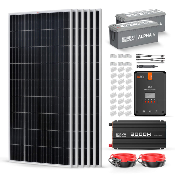 1200 Watt 24V Complete Solar Kit - Topture