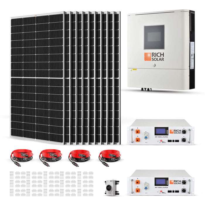 2500W 48VDC - 120VAC Solar Kit - Topture