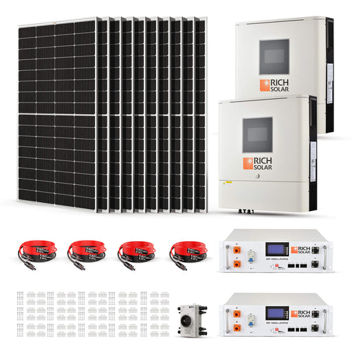 2500W 48VDC - 240VAC Solar Kit - Topture