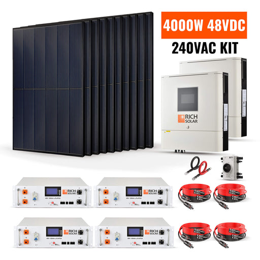 4000W 48VDC - 240VAC Solar Kit - Topture