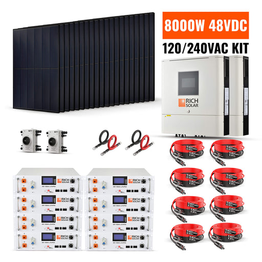 8000W 48V - 120/240VAC Solar Kit - Topture