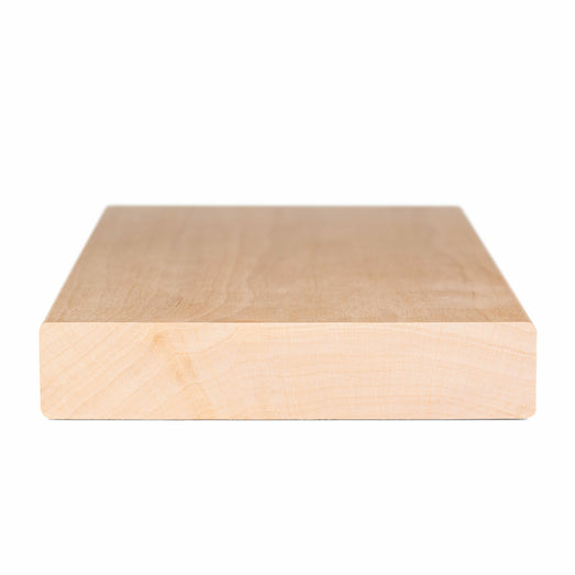 Alder 2x6 bench board end view showing the cross-section of the growth rings and flat top face