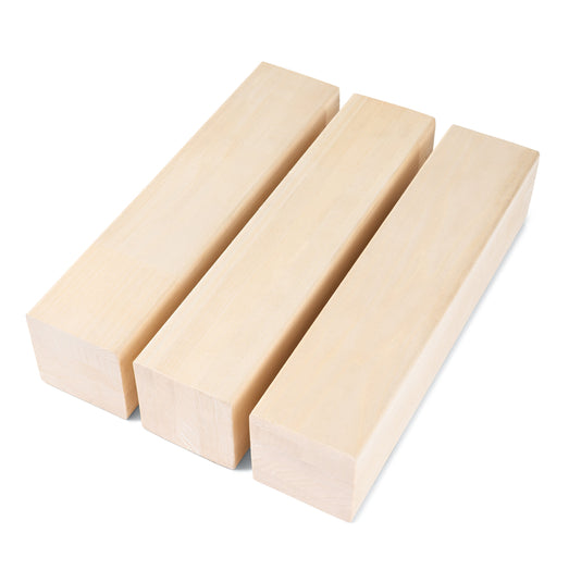 Aspen 3x3 bench boards, three boards side by side with square ends facing forward