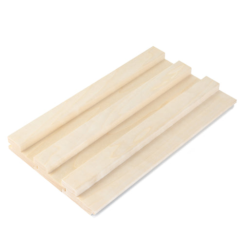 Aspen 2x3 tongue-and-groove paneling boards laid side by side, showing raised ribs and pale face grain