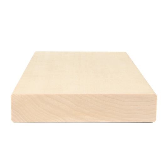 Aspen 2x6 bench board end view showing the growth ring grain and the flat top face