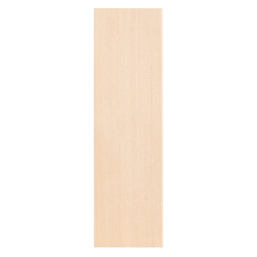 Hemlock 2x4 bench board face, a single flat clear surface with fine straight grain