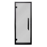 ProSaunas 24″ × 73″ Frameless Glass Sauna Door — Black Alder frame, tinted glass