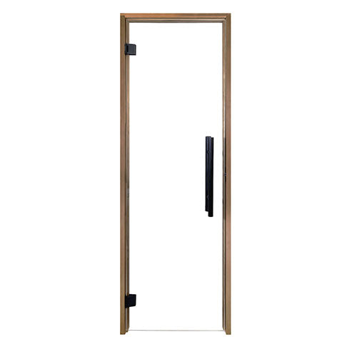 ProSaunas 24″ × 81″ Frameless Glass Sauna Door — Thermo-Aspen frame, clear glass