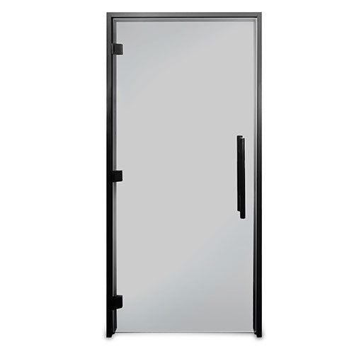 ProSaunas 36″ × 81″ ADA Frameless Glass Sauna Door — Black Alder frame, tinted glass