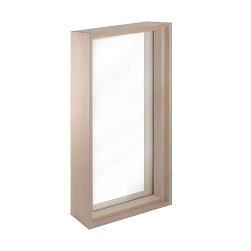 ProSaunas Framed Dual-Pane Sauna Window — 16″ × 30″, clear glass