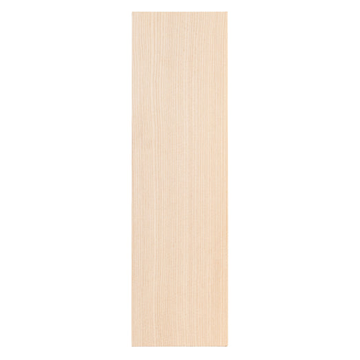 Single Hemlock 1x4 bench board face shown flat from above with fine, straight grain lines