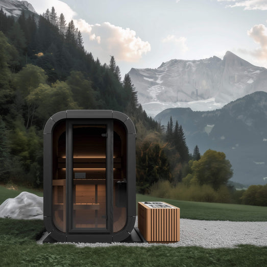 SaunaLife CL3G Cube Sauna | 2-Person with Glass Front