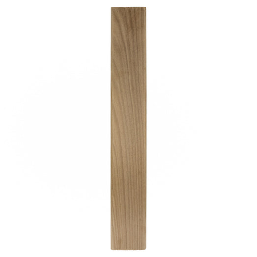 Thermo-Aspen 2x2 Trim piece face grain, flat top view of a single board with light brown grain