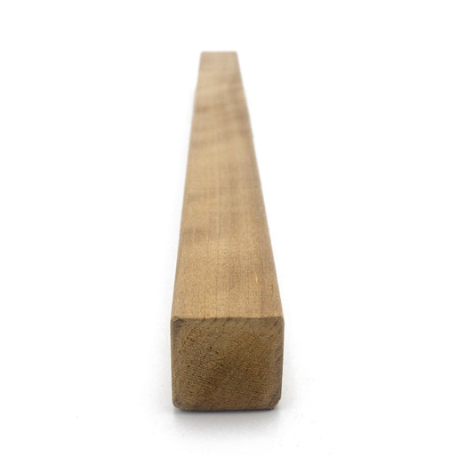 Thermo-Aspen 1x1 Trim piece in end view, showing square cut end with the length receding behind it