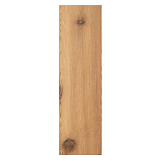 Western Red Cedar 2x4 bench board, single face shown upright with straight grain and two tight knots