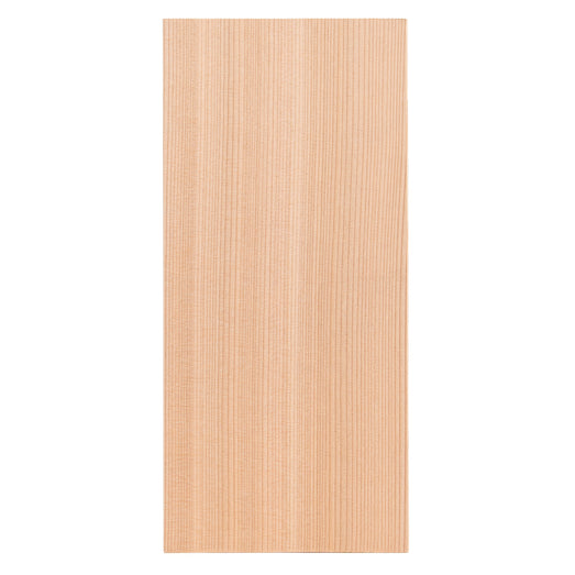 Western Red Cedar 1x6 bench board face grain, a single board shown top-down with fine straight vertical lines