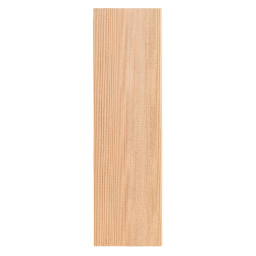 Single Western Red Cedar 2x4 bench board face, upright, with fine straight grain and a smooth light finish