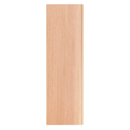 Western Red Cedar tongue-and-groove paneling board, straight-on view of the face grain, one edge showing a lip