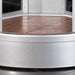 Ariel Platinum DZ963F8 steam shower wood slat floor and silver base