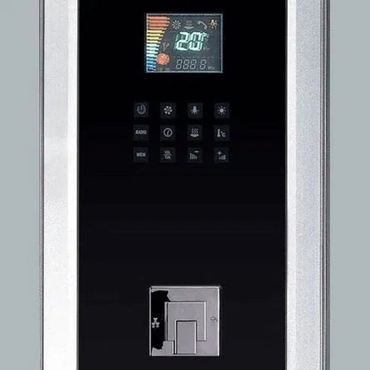 Ariel Platinum DZ963F8 steam shower touch control panel with temperature display