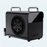 Black Coldture chiller front three-quarter view, an option for the Baltic plunge tub