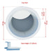 Baltic plunge tub top-view dimension diagram with interior width, depth and seat height