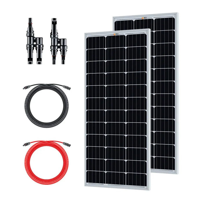 Bluetti AC500 10,000W/6,144Wh Solar Generator Kit | 2 x B300S 3072Wh Battery | 6 x 200W 12V Rigid Mono Solar Panels | Complete Solar Kit - Topture