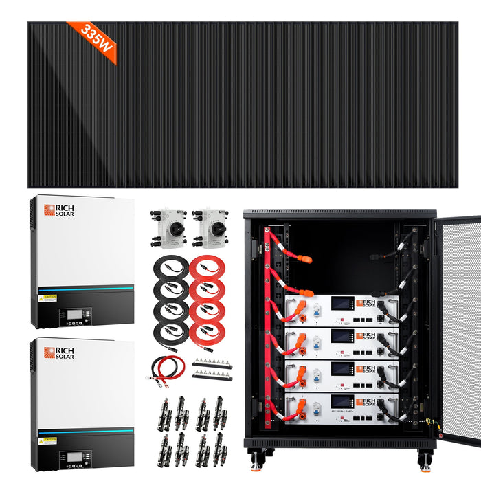 Complete Off - Grid Solar Kit | 13,000W 120/240V Output | 48VDC - Topture