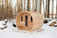 Dundalk Leisurecraft CT Elation Barrel Sauna Canadian Timber 4 Person | CTC2424W - Topture
