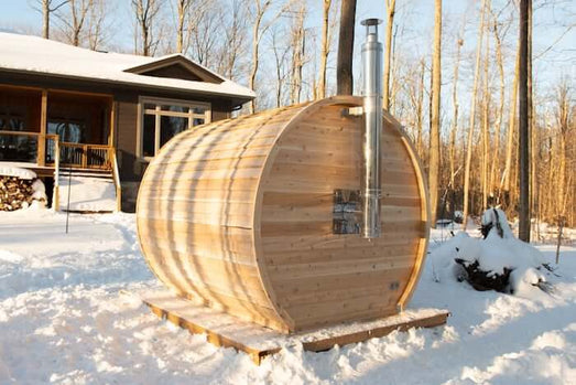 Dundalk Leisurecraft CT Elation Barrel Sauna Canadian Timber 4 Person | CTC2424W - Topture