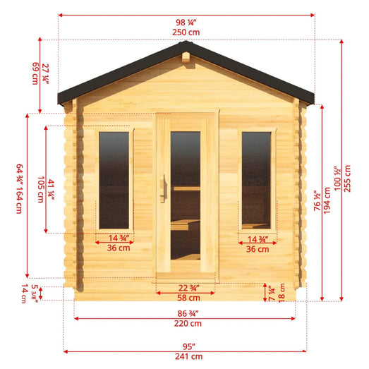 Dundalk Leisurecraft Georgian Cabin Sauna 6 Person | CTC88W - Topture