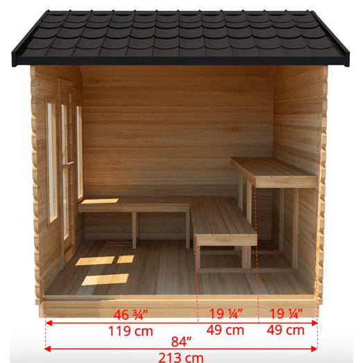Dundalk Leisurecraft Georgian Cabin Sauna 6 Person | CTC88W - Topture