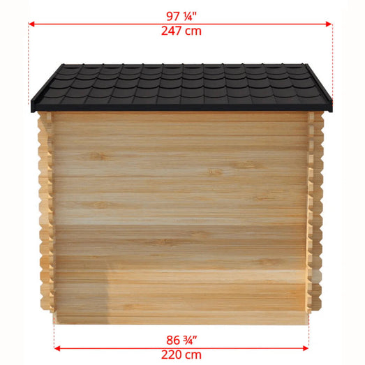 Dundalk Leisurecraft Georgian Cabin Sauna 6 Person | CTC88W - Topture