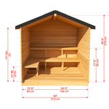 Dundalk Leisurecraft Georgian Cabin Sauna 6 Person | CTC88W - Topture