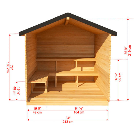 Dundalk Leisurecraft Georgian Cabin Sauna 6 Person | CTC88W - Topture