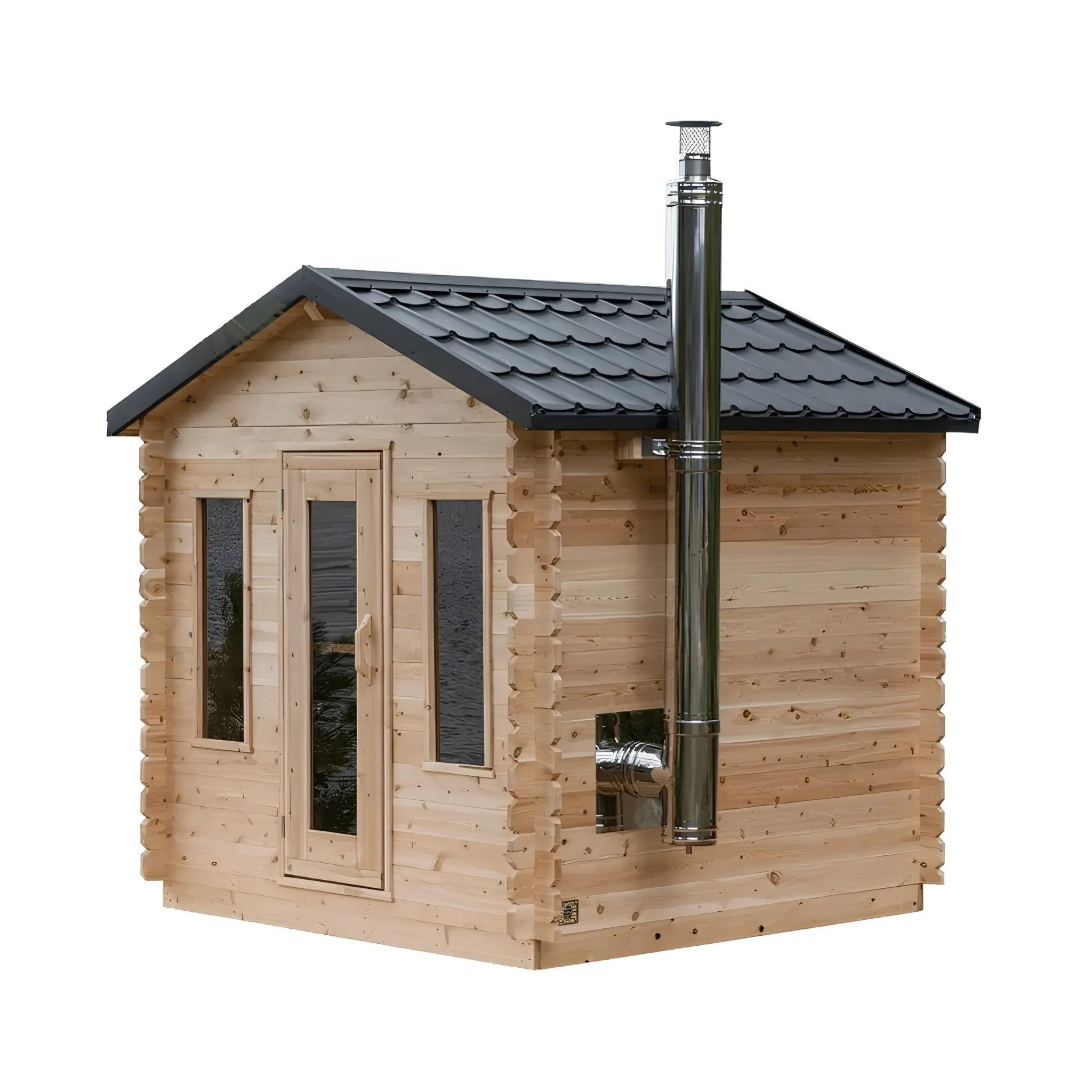 Dundalk Georgian 6-Person Outdoor Cabin Sauna CTC88W — Topture