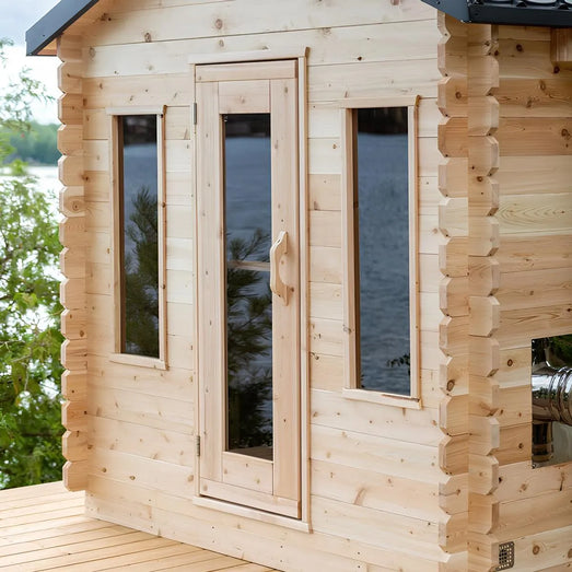 Dundalk Leisurecraft Georgian Cabin Sauna Canadian Timber 6 Person | CTC88W - Topture