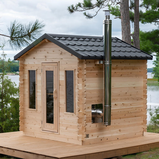 Dundalk Leisurecraft Georgian Cabin Sauna Canadian Timber 6 Person | CTC88W - Topture