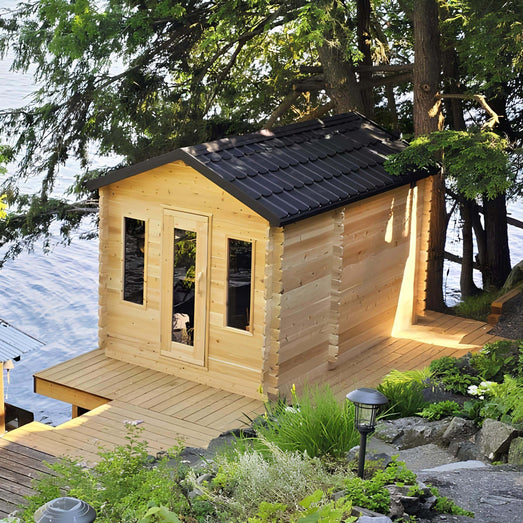 Dundalk Leisurecraft Georgian Cabin Sauna w/ Changeroom 6 Person | CTC88CW - Topture