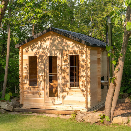 Dundalk Leisurecraft Georgian Cabin Sauna with Changeroom Canadian Timber 6 Person | CTC88CW - Topture