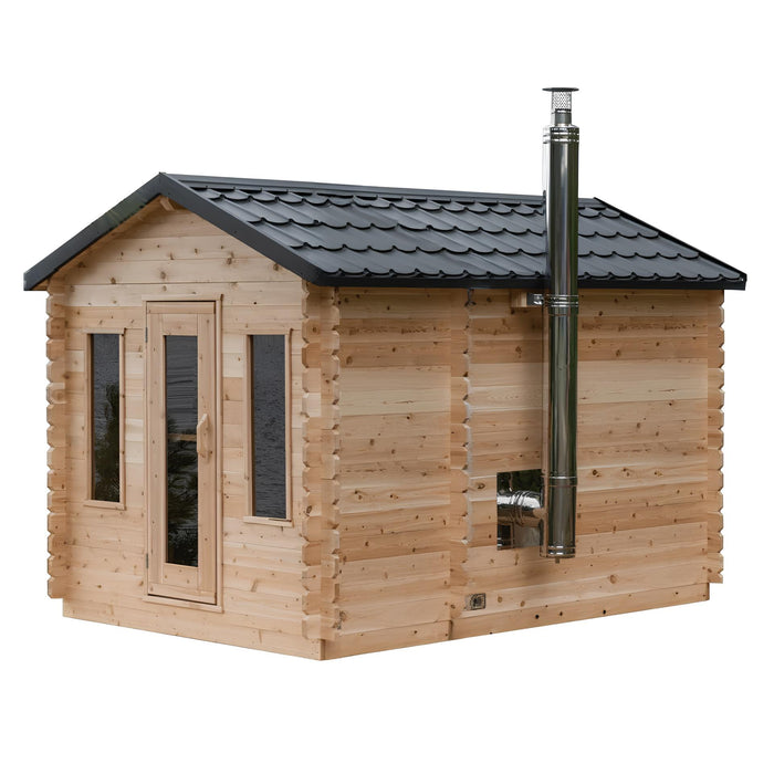 Dundalk Leisurecraft Georgian Cabin Sauna with Changeroom Canadian Timber 6 Person | CTC88CW - Topture