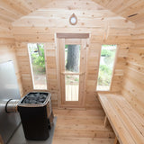 Dundalk Leisurecraft Georgian Cabin Sauna With Porch Canadian Timber 6 Person | CTC88PW - Topture
