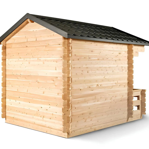 Dundalk Leisurecraft Georgian Cabin Sauna With Porch Canadian Timber 6 Person | CTC88PW - Topture