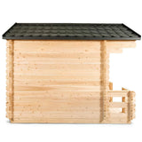Dundalk Leisurecraft Georgian Cabin Sauna With Porch Canadian Timber 6 Person | CTC88PW - Topture