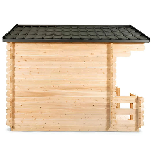 Dundalk Leisurecraft Georgian Cabin Sauna With Porch Canadian Timber 6 Person | CTC88PW - Topture