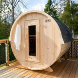 Dundalk Leisurecraft Harmony Barrel Sauna Canadian Timber 4 Person | CTC22W - Topture